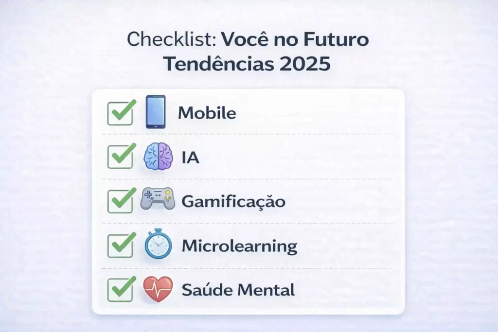 checklist com os passos para se adaptar às Tendências 2025