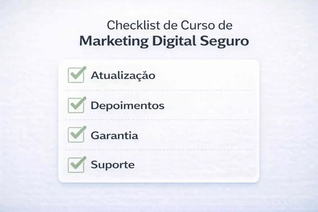 checklist para validar alguns melhores cursos ead para marketing digital é seguro antes de comprar