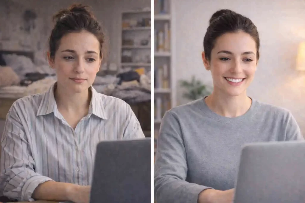 comparativo de erros e acertos sobre como se vestir para entrevista de emprego online